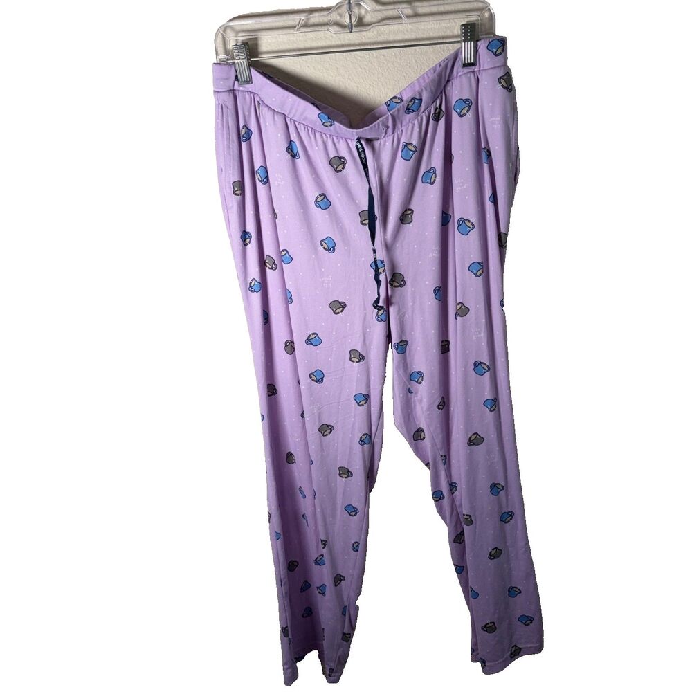 Life Is Good Pajama Pants Women's XL Coffee Cup Casual Lightweight Lounge